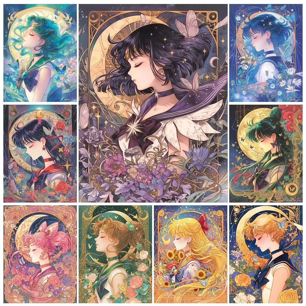 Art Craft Girl - Anime dos desenhos animados pintura diamante