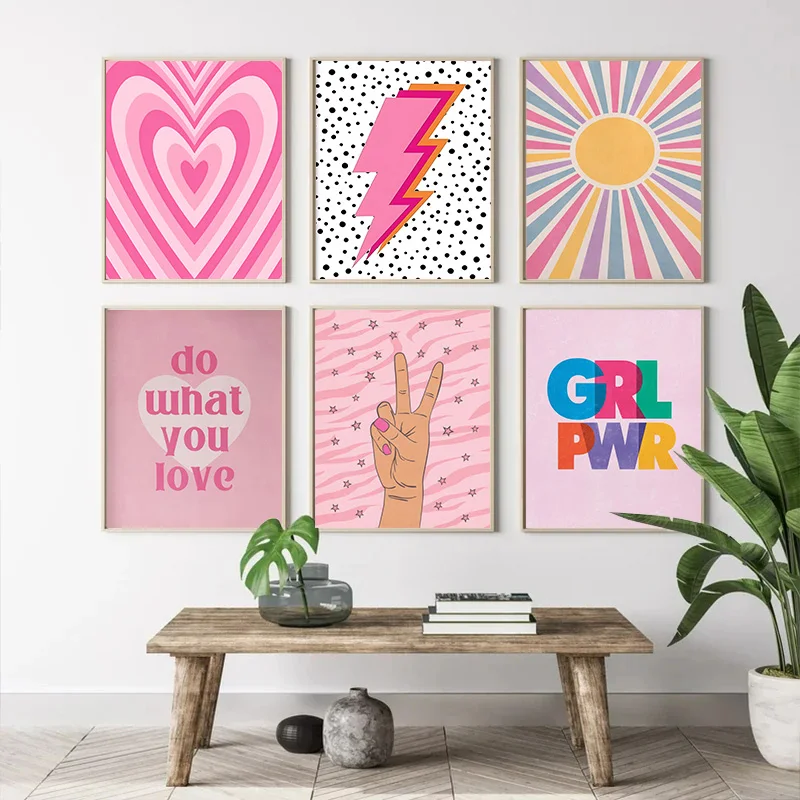 Art Craft Love - Abstrato rosa relâmpago gradiente amor coração