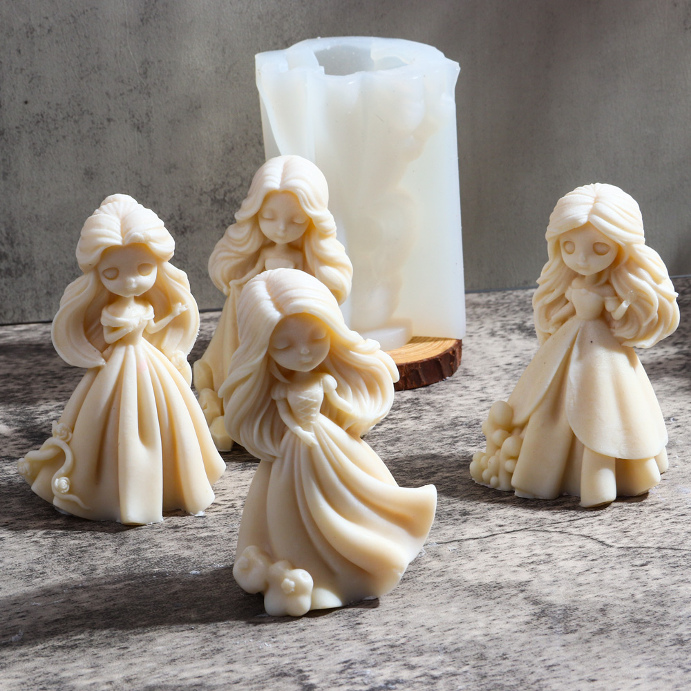 Art Craft Girl - 3d sweety princesa vela molde de