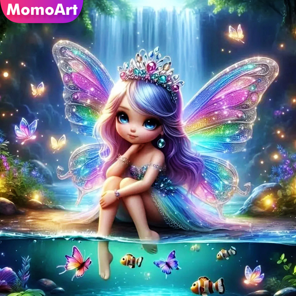 Art Craft Girl - Momoart menina diamante mosaico retrato novo