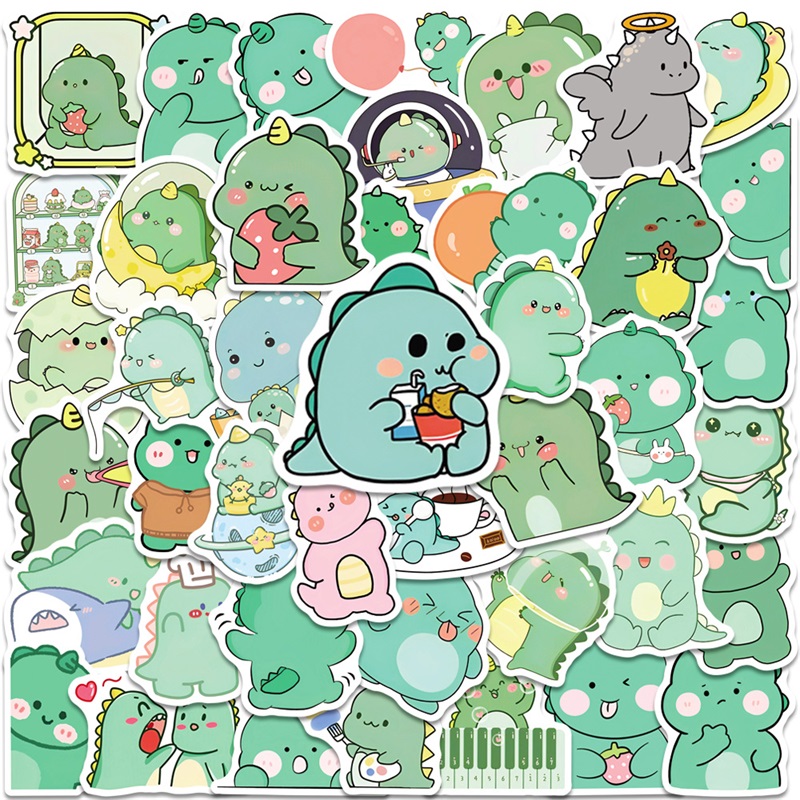 Art Craft Dinosaur - 10/30/50 pçs kawaii dinossauro verde pvc