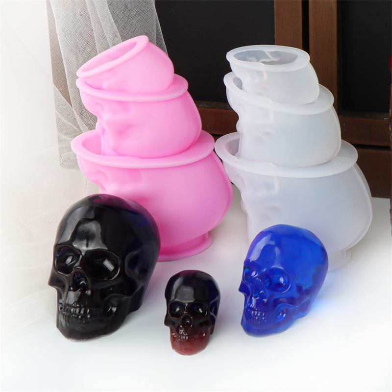 Art Craft Holiday - Moldes de vela de caveira branca