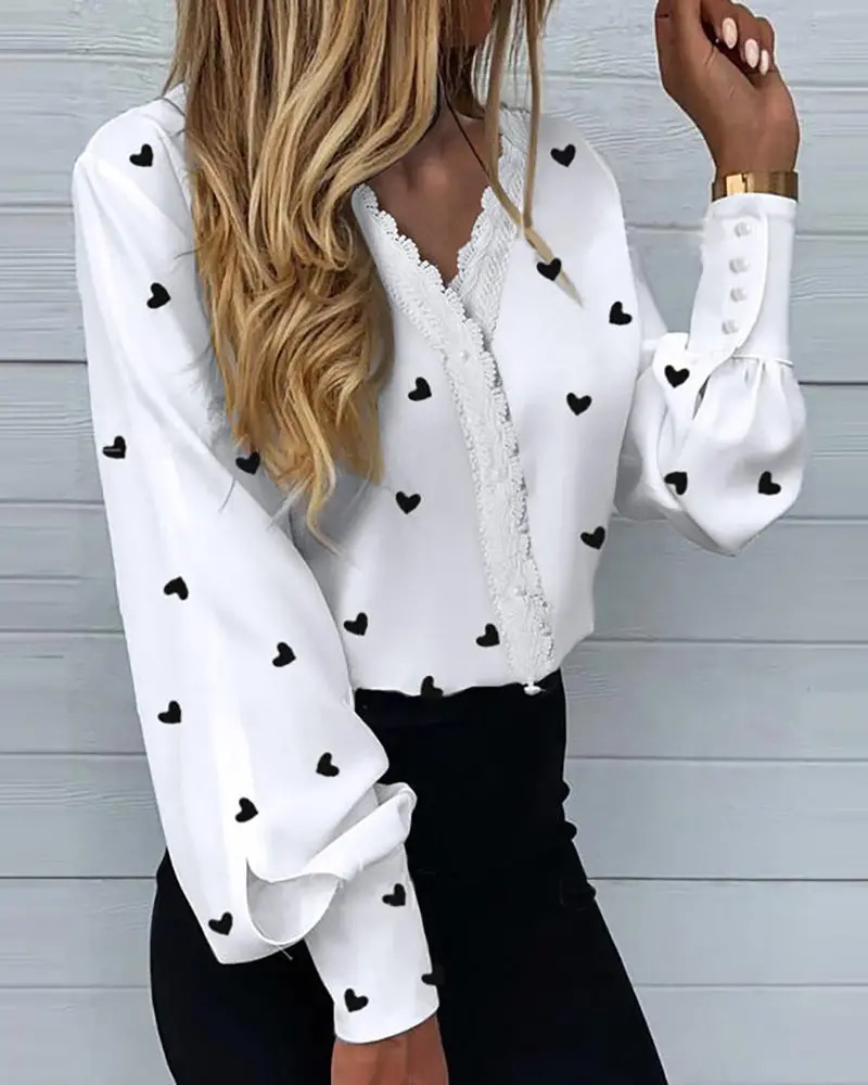 Art Craft Love - Blusa feminina manga comprida com decote