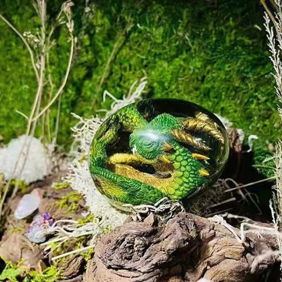 Lava dragão ovo estátua com ba - Art Craft Dinosaur avaliação e preço