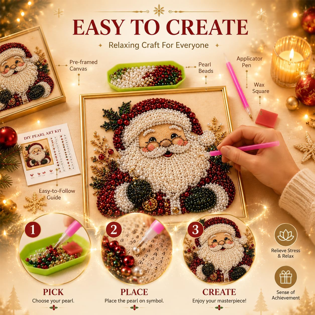 Kit de Arte de Pintura com Pér - Art Craft Holiday avaliação e preço