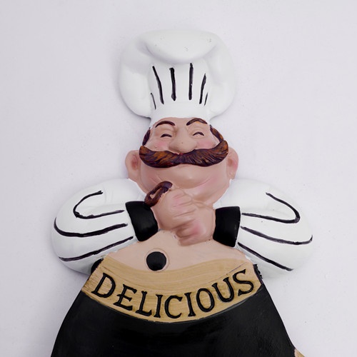 Estatueta de chef e peixe, pla - Art Craft Bakery avaliação e preço